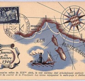 ad8813 - MONACO - POSTAL HISTORY - Maximum Card - 1946, MAPS