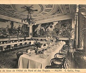 ab1027 - CARTOLINA D'EPOCA - MILANO Città : Hotel du Nord