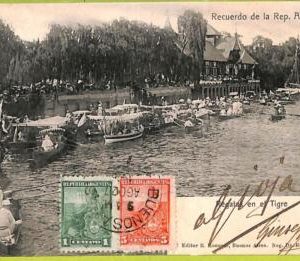 af0288 - ARGENTINA - VINTAGE POSTCARD - Buenos Aires - Regatas en el Tigre