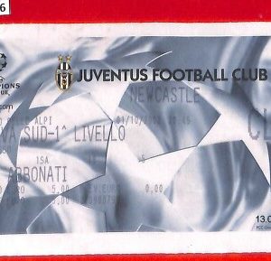 C1096 - Vecchio BIGLIETTO PARTITA CALCIO - 2002  JUVENTUS  vs NEWCASTLE