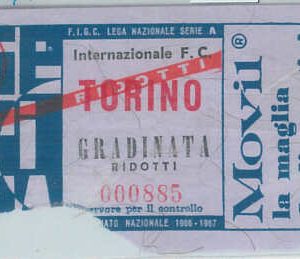 C0339 - Vecchio  BIGLIETTO PARTITA CALCIO - 1966/67  : INTER - TORINO