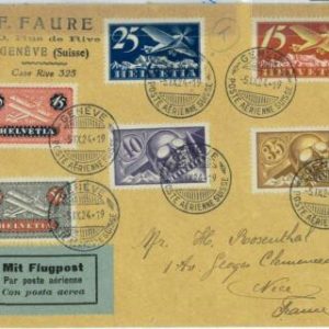 P0031 - Switzerland - POSTAL HISTORY - SBHV # F3 +F5 /F9  COMMERCIAL COVER 1924
