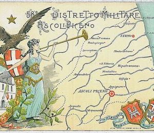 34179  CARTOLINA d'Epoca ASCOLI PICENO reggimentale: 58o DISTRETTO MILITARE