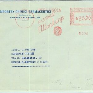90465 - REPUBBLICA - STORIA POSTALE: Annullo ROSSO MECCANICO 1955: ALLENBURYS TS