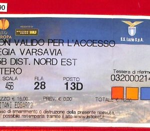 C1190- Vecchio BIGLIETTO PARTITA CALCIO - 2013-14 LAZIO-LEGIA VARSAVIA