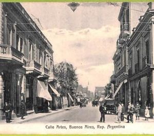 af0311 - ARGENTINA - VINTAGE POSTCARD - Buenos Aires - Calle Artes
