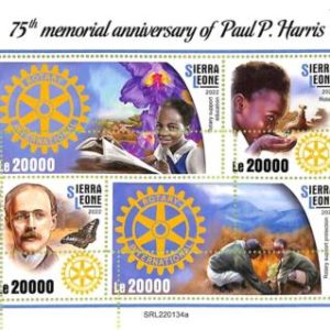 A9360 - SIERRA LEONE - ERROR MISPERF Stamp Sheet - 2022 - Paul P.Harris ROTARY