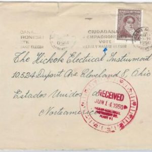 43332 - ARGENTINA - POSTAL HISTORY  - COVER to USA -  mecchanical postmark 1950