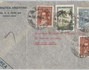 43335 - ARGENTINA - POSTAL HISTORY  -  AIRMAIL COVER to USA - Palm Trees