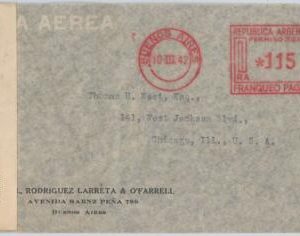 43340 - ARGENTINA - POSTAL HISTORY  -  AIRMAIL COVER to USA - CENSOR  TAPE 1942