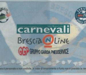 c0282 - vintage document  TESSERA D'EPOCA - CALCIO BRESCIA stagione 2002/2003