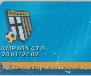 c0351 - vintage document  TESSERA D'EPOCA - CALCIO PARMA stagione 2001/2002