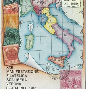 81198 - ITALY - Postal History -  MAXIMUM CARD -  POLITICS maps 1961