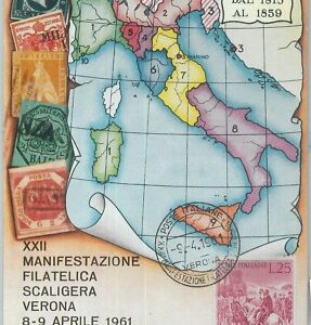 81197 - ITALY - Postal History -  MAXIMUM CARD -  POLITICS maps 1961