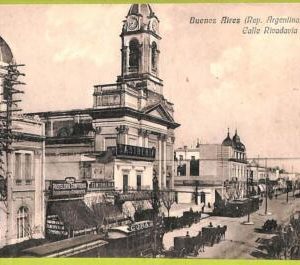 af0233 - ARGENTINA - VINTAGE POSTCARD - Buenos Aires - Calle Rivadavia (Flores )
