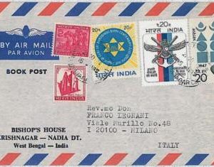 30156 - INDIA - POSTAL HISTORY - COVER to ITALY EAGLES Birds MILITARY anchors