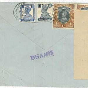 28280 - INDIA - POSTAL HISTORY: Cover to NY with BRITISH CENSOR 1943