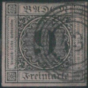 77899d - GERMANY Baden -  STAMP:  Michel  #  4b  - USED  - extremely FINE
