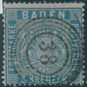 77918a - GERMANY Baden -  STAMP:  Michel  #10b  -    USED