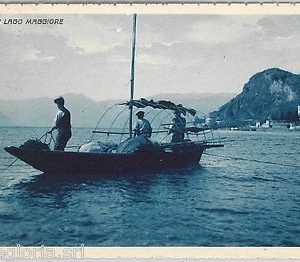 55868  -- CARTOLINA d'Epoca - LAGO MAGGIORE:  PESCA  1940