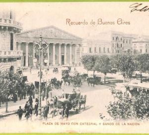 af0235 - ARGENTINA - VINTAGE POSTCARD - Buenos Aires - Plaza de Mayo - 1901