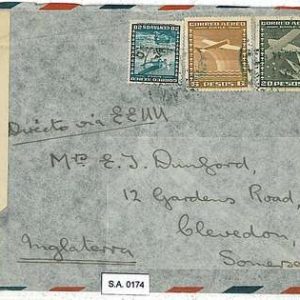 POSTAL HISTORY : CHILE - AIRMAIL COVER to GB - CENSURED : GB & USA 1944