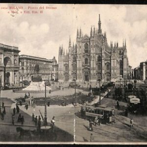 ab1084 - CARTOLINA D'EPOCA - MILANO Città : Piazza del Duomo