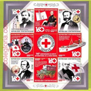 B0083- CENTRAFRICAINE - ERROR MISPERF Stamp Sheet - 2023 - Medicine,RED CROSS