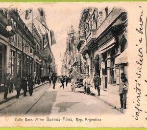 af0345 - ARGENTINA - VINTAGE POSTCARD - Buenos Aires - Calle Bme.Mitre - 1904