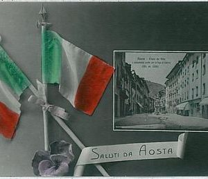 CARTOLINA d'Epoca AOSTA Città - CROIX DE VILLE