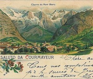 CARTOLINA d'Epoca AOSTA provincia -  COURMAYEUR 1900