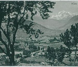 CARTOLINA d'Epoca AOSTA Città - PANORAMA 1933