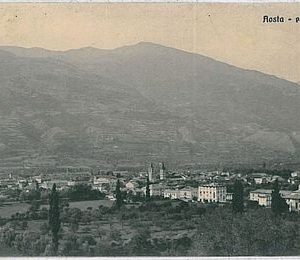 CARTOLINA d'Epoca AOSTA Città - PANORAMA