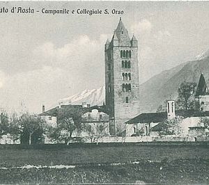CARTOLINA d'Epoca AOSTA Città - COLLEGIALE S. ORSO