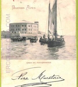 af0346 - ARGENTINA - VINTAGE POSTCARD - Buenos Aires - Casa de Inmigrantes -1901