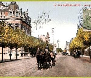 af0248 - ARGENTINA - VINTAGE POSTCARD - Buenos Aires - Avenida Alvear - 1913