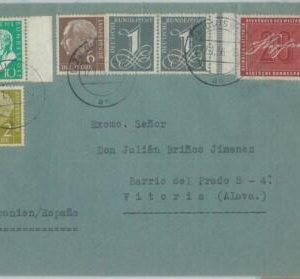 75247 - GERMANY - POSTAL HISTORY -  COVER to SPAIN   1956
