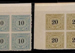 ZA0141c - SWITZERLAND - SBHV # 2/3 Blocks 4  RAILWAY SERVICE STAMPS Mint MNH