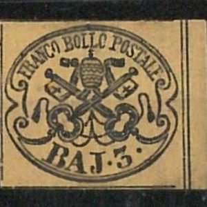 ANTICHI STATI -  STATO PONTIFICIO : Sassone 4A Bordo di foglio NUOVO