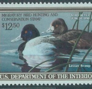 90223a -  USA - STAMPS: SCOTT # RW56  Migratory Bird Hunting Stamp MINT MNH 1989