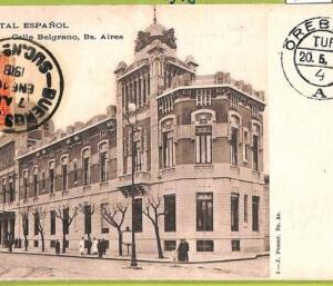 af0421 - ARGENTINA - VINTAGE POSTCARD - Buenos Aires - Calle Belgrano - 1918