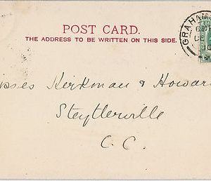 SOUTH AFRICA -  POSTAL HISTORY - Postcard : GRAHAMSTOWN 1910