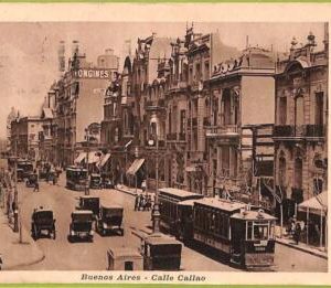 af0263 - ARGENTINA - VINTAGE POSTCARD - Buenos Aires - Calle Callao - 1924