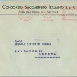 67590 - ITALY - Postal History - RED MECHANIC Postmark - Gastronomy SUGAR  1955