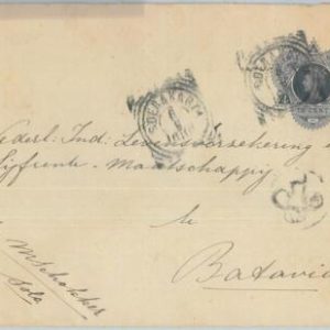74872 - DUTCH INDIES - POSTAL HISTORY - STATIONERY COVER to SEORAKARTA   1908