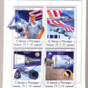 A3238 - SAO TOME & PRINCIPE, ERROR MISSPERF: 2019 R. Gordon Jr, Airplanes, Space