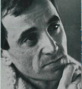 91637 - Vintage PROMOTIONAL Leaflet -  MUSIC :  Charles Aznavour  1960's