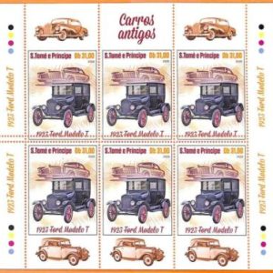 A6706 - SAO TOME & PRINCIPE, Error, 2020, MISSPERF MINIATURE SHEET: Ford T, Cars