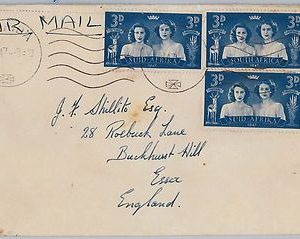Royalty - SOUTH AFRICA  -  POSTAL HISTORY - COVER to ENGLAND 1947