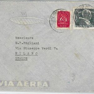 58315  -  PORTUGAL  - POSTAL HISTORY: COVER to ITALY - 1952